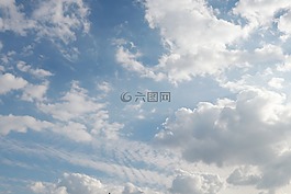 天空,云,藍色的天空