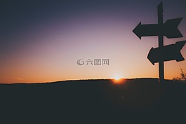 日落,太陽,夜