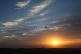 日落,太陽,日出