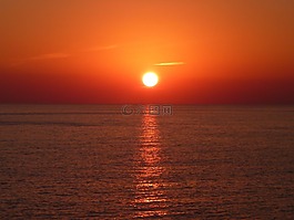 太陽(yáng),日落,海