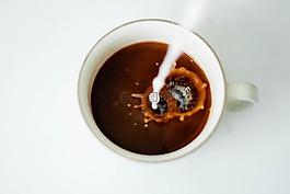 咖啡,牛奶,奶油