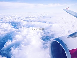 飛機(jī),查看,天空