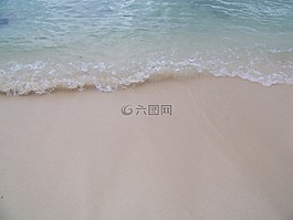 海灘,波,海洋