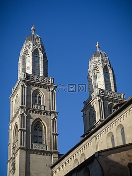 grossmünster,塔,苏黎世