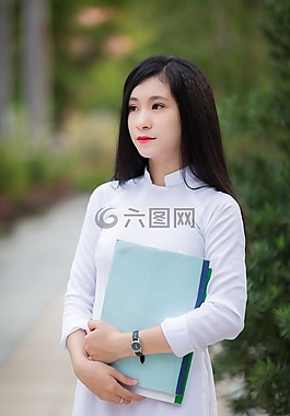 白,女孩,肖像