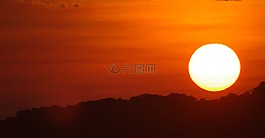 日落,鴨,天空