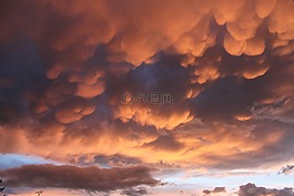 云,日落,雷暴