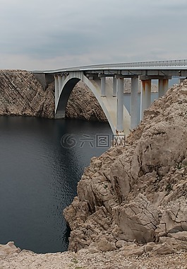 橋,海,水