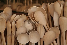 勺子,樹木繁茂的,鄉村