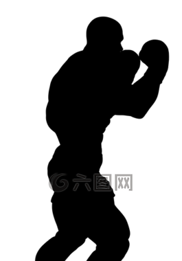 剪影,男子,肌肉