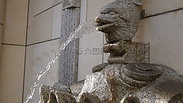 噴泉,公園,雕像