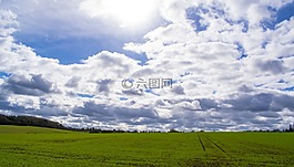 天空,草,原野