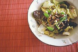 沙拉,食品,餐