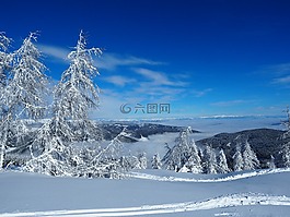 滑雪,雪,跑道