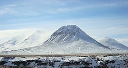 山,雪,冰島