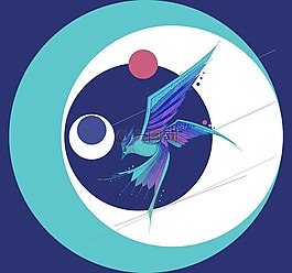 鳥(niǎo),圖形,翼