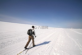 滑雪,雪,冷