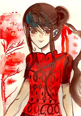 女孩,美,漫畫