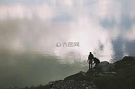 湖,水,人