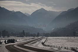 街,路,冬天