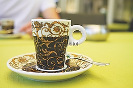 咖啡,espressotasse,咖啡杯