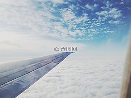 飛機(jī),翼,云