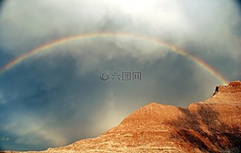 彩虹,天空,荒野