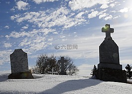 墓石,公墓,墓地