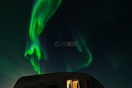 綠色,云,天空