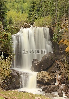 大瀑布,水,巖
