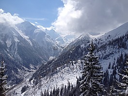 山,雪,冬天