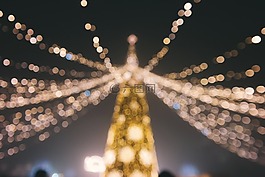 散景,燈,夜