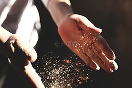 手,鼓掌,塵