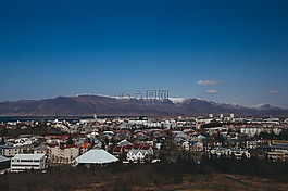 冰島,山,城市