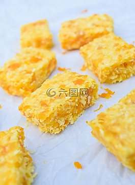 食品,椰子和橙色叮咬,咬