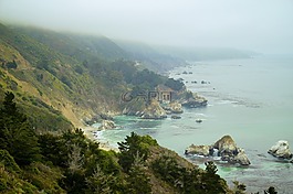 海洋,山,自然