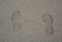 腳腳印,海灘,砂