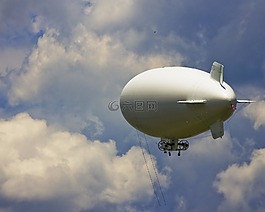 飛艇,云,天空