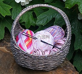 雜色的紗,籃,嬰兒紗