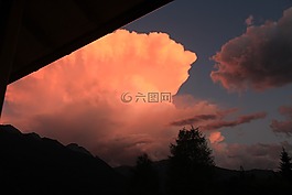 白云岩,云,天空