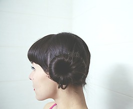 女子,頭,側臉