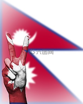 尼泊爾,和平,手