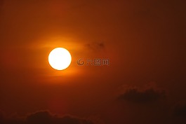 海灘,海,日落