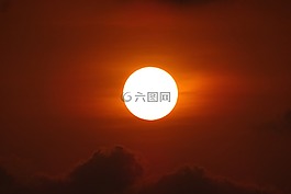 海灘,海,日落