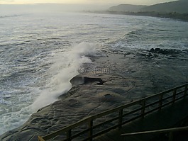 海洋,海滩,黄昏