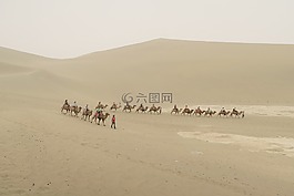 沙漠,鳴沙山,駝隊(duì)