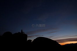 山,高原,石