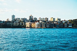 水,建筑物,天際線