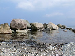 海灘,石頭,海
