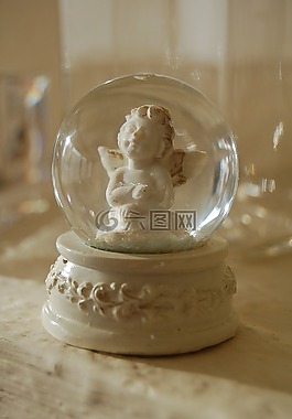 天使,米色,球